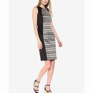 R&M Richards Women’s 14 Black Sequin Lace Cocktail Dress Evening Office